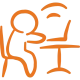 Icona assistenza software e supporto tecnico remoto