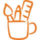 Icona creazione grafica e identità visiva per il brand